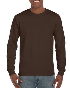 Gildan GI2400 - Men's Long Sleeve 100% Cotton T-Shirt Dark Chocolate