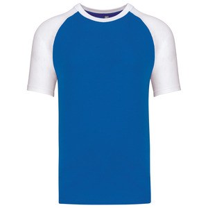 Kariban K330 - BASE BALL - CONTRAST T-SHIRT Aqua Blue/White