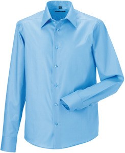 Russell Collection RU958M - Men's Long Sleeve Tailored Ultimate Non Iron Shirt Bright Sky