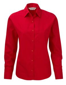 Russell Collection J936F - Womens long sleeve pure cotton easycare poplin shirt