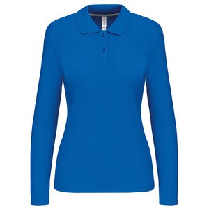 Kariban K244 - LADIES' LONG SLEEVE PIQUE POLO SHIRT Light Royal Blue