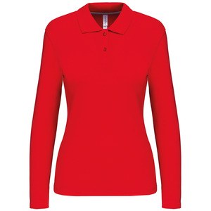 Kariban K244 - LADIES' LONG SLEEVE PIQUE POLO SHIRT Red