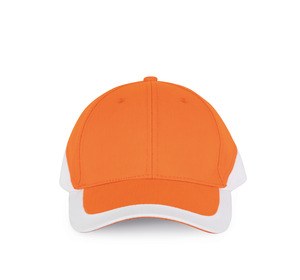 K-up KP045 - RACING - BI-COLOUR 6 PANEL CAP Orange / White