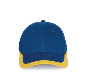 K-up KP045 - RACING - BI-COLOUR 6 PANEL CAP Royal Blue / Yellow