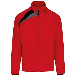 ProAct PA307 - JUNIORS TRACK TOP Sporty Red / Black / Storm Grey