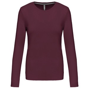 Kariban K383 - LADIES' LONG SLEEVE CREW NECK T-SHIRT Wine