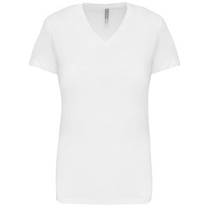 Kariban K381 - LADIES' SHORT SLEEVE V-NECK T-SHIRT White