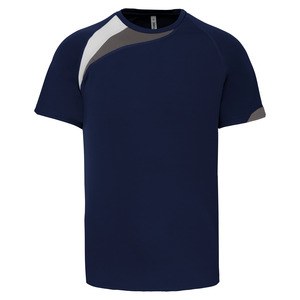 ProAct PA436 - SHORT SLEEVE SPORTS T-SHIRT Sporty Navy / White / Storm Grey