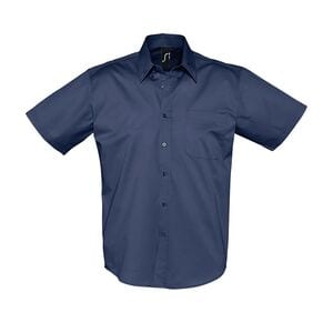 SOL'S 16080 - Brooklyn Short Sleeve Cotton Twill Men's Shirt French marine
