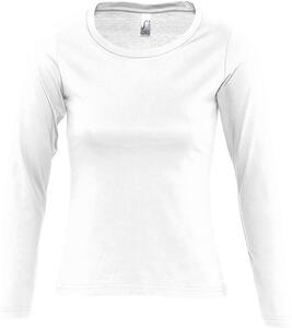 SOL'S 11425 - MAJESTIC Women's Round Neck Long Sleeve T Shirt White