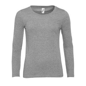 SOL'S 11425 - MAJESTIC Women's Round Neck Long Sleeve T Shirt Heather Gray