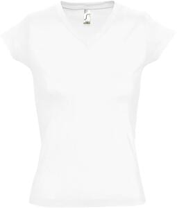SOL'S 11388 - MOON Women's V Neck T Shirt White