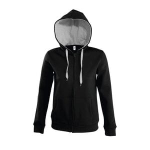SOL'S 47100 - SOUL WOMEN Contrasted Jacket With Lined Hood Black
