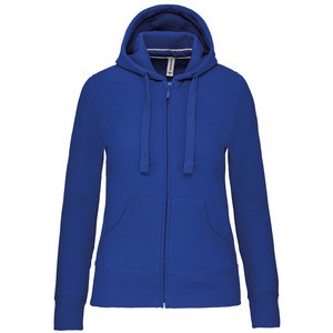 Kariban K464 - Ladies' hooded full zip sweatshirt Light Royal Blue