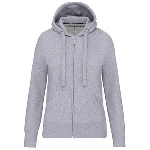 Kariban K464 - Ladies' hooded full zip sweatshirt Oxford Grey