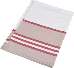 Kariban K130 - Striped tea towel White / Red