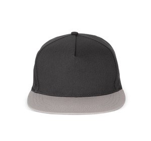 K-up KP139 - SNAPBACK CAP - 5 PANELS Dark grey / Light grey