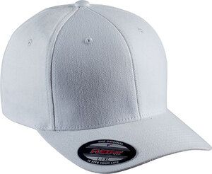 K-up KP907 - FLEXFIT® BRUSH COTTON CAP - 6 PANELS White