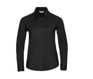 Russell Collection JZ32F - Women's Oxford Shirt Black