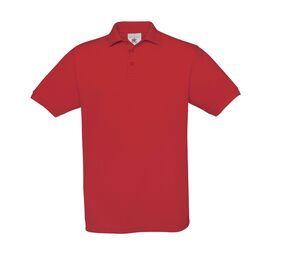 B&C BC410 - Men's Cotton Polo Saffron Red
