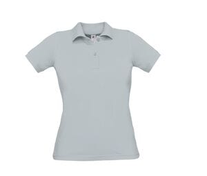 B&C BC412 - Saffron women's polo shirt 100% cotton Pacific Grey