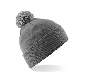 Beechfield BF450 - Beanie with Pompom Graphite Grey/Light Grey