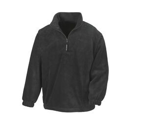 Result RS033 - men's fleece jacket with zip collar Black