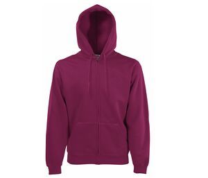 Fruit of the Loom SC374 - Men's Zipped Hoodie Burgundy