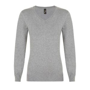 SOL'S 01711 - GLORY WOMEN V Neck Sweater Mixed Grey