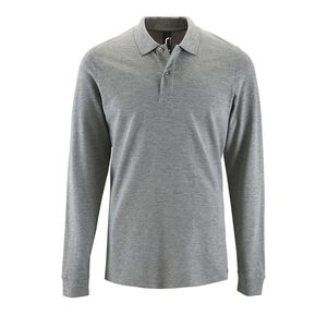 SOL'S 02087 - Perfect Lsl Men Long Sleeve Piqué Polo Shirt Mixed Grey