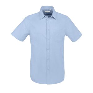 SOL'S 02921 - Brisbane Fit Short Sleeve Oxford Men’S Shirt Sky Blue