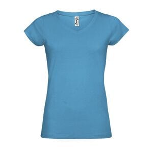 SOL'S 11388 - MOON Women's V Neck T Shirt Aqua