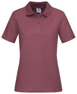 Stedman STE3100 - Women's short-sleeved polo shirt Burgundy Red