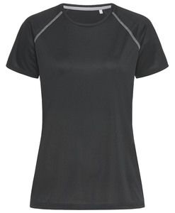 Stedman STE8130 - ACTIVE Team Raglan Women's Round Neck T-Shirt Black Opal