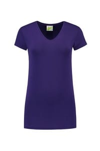Lemon & Soda LEM1262 - T-shirt V-neck cot/elast SS for her Purple