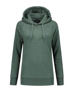 Lemon & Soda LEM3232 - Heavy Sweater Hooded Raglan for her Forest Green Heather