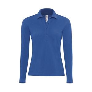 B&C BC426 - Womens long-sleeved saffron polo shirt