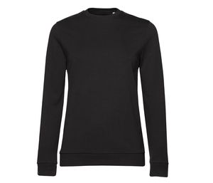 B&C BCW02W - Round neck sweatshirt Black Pure