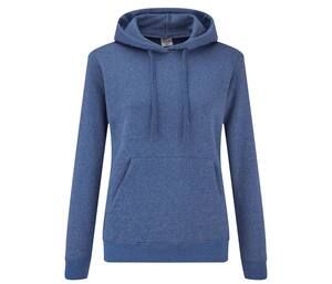 Fruit of the Loom SC269 - Women's Hoodie With Kangaroo Pocket Retro Heather Royal