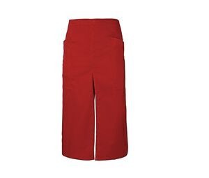 VELILLA V4209 - LONG APRON WITH OPENING AND POCKETS Red