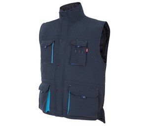 VELILLA V5902 - GILET MATELASSÉ BICOLORE MULTI-POCHES Navy / Sky Blue