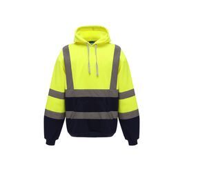 Yoko YKK05 - High visibility hoodie Hi Vis Yellow/Navy
