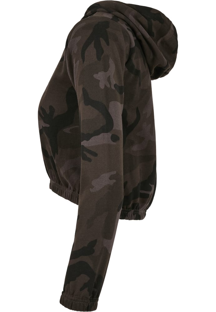 Build Your Brand BY065 - Women's Camo Cropped Hoodie