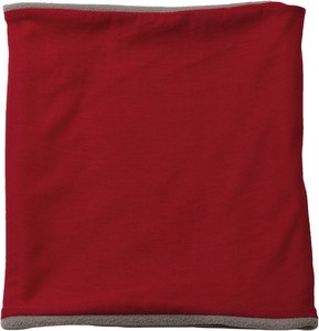 K-up KP121 - Fleece-lined neckwarmer Red / Light Grey