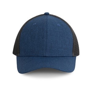 K-up KP142 - Urban Trucker cap - 6 panels Light Navy Heather / Dark Grey