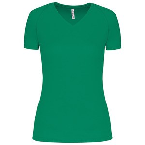Proact PA477 - Ladies’ V-neck short-sleeved sports T-shirt Kelly Green