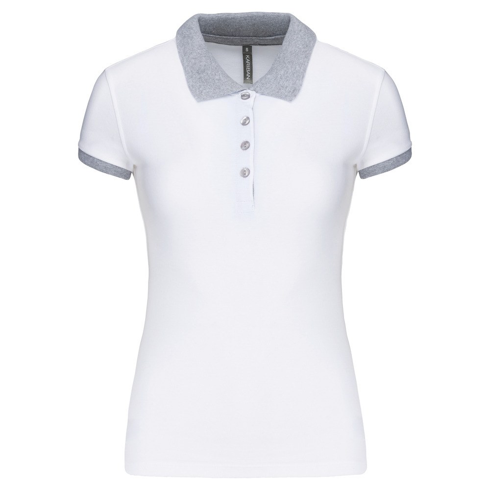 Kariban K259 - Ladies’ two-tone piqué polo shirt