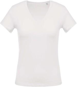 Kariban K390 - Ladies short-sleeved V-neck T-shirt