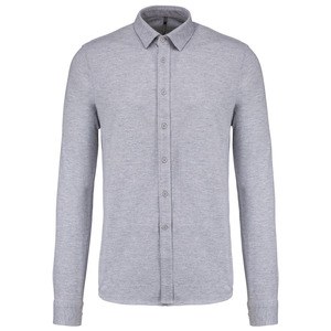 Kariban K508 - Long-sleevedpiqué knit shirt Oxford Grey