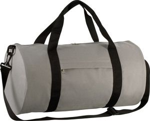 Kimood KI0633 - Tube shaped tote bag Ligth Grey / Black